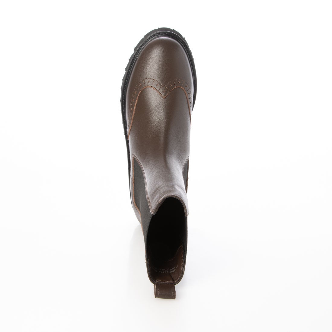 イング ing 【本革】ウイングチップサイドゴアブーツ （ダークブラウン