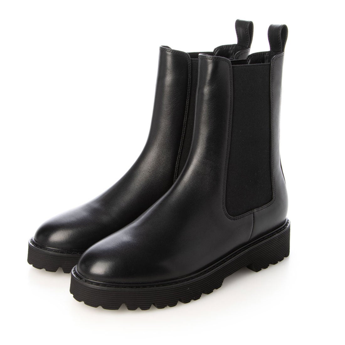 イング ing 【本革】ボリュームソールサイドゴアブーツ （ブラック