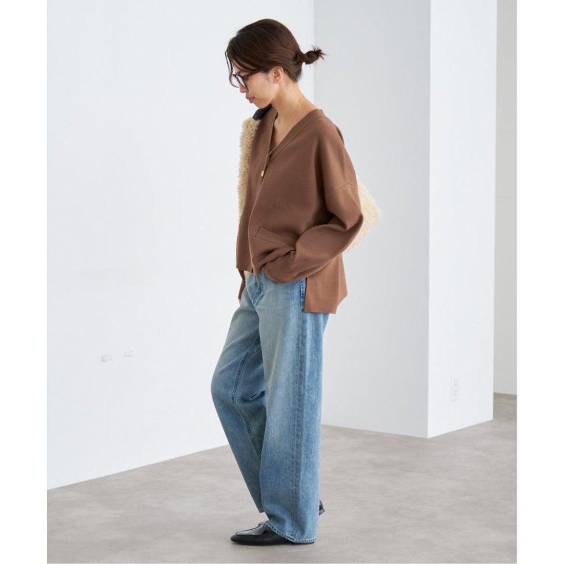 イエナ IENA 《追加2》スーパーファインスムース ショートカーディガン