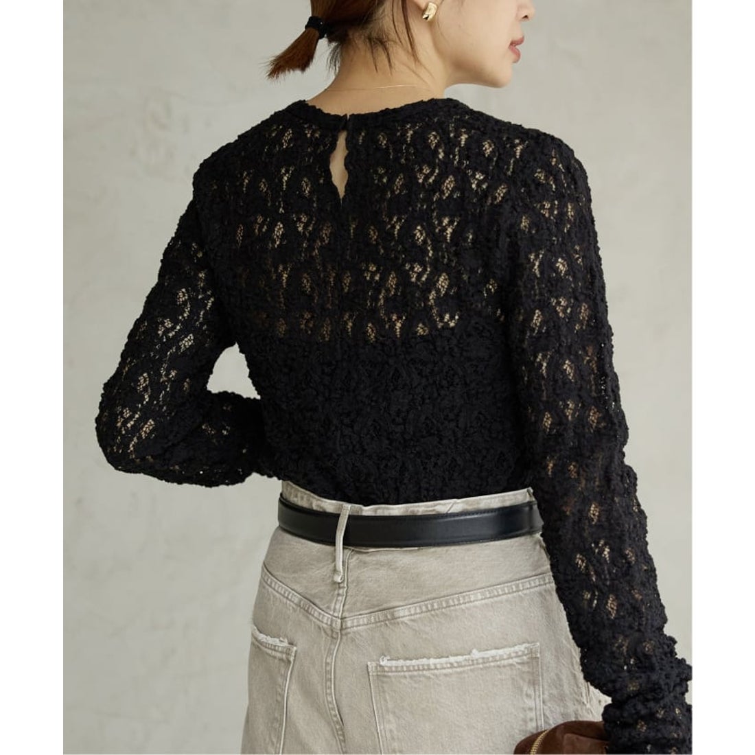 イエナ IENA 《追加2予約》Flowerストレッチレースプルオーバー