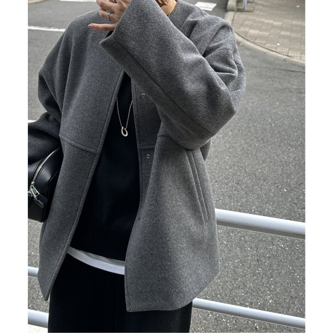 美品✨ジャーナルスタンダード カシミヤ混 140S ピーコート ショート