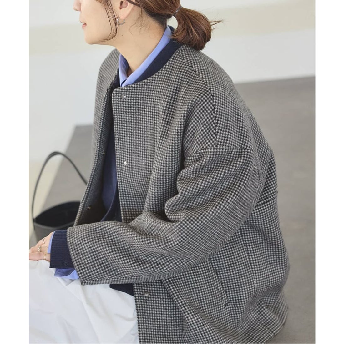 美品✨ジャーナルスタンダード カシミヤ混 140S ピーコート ショート