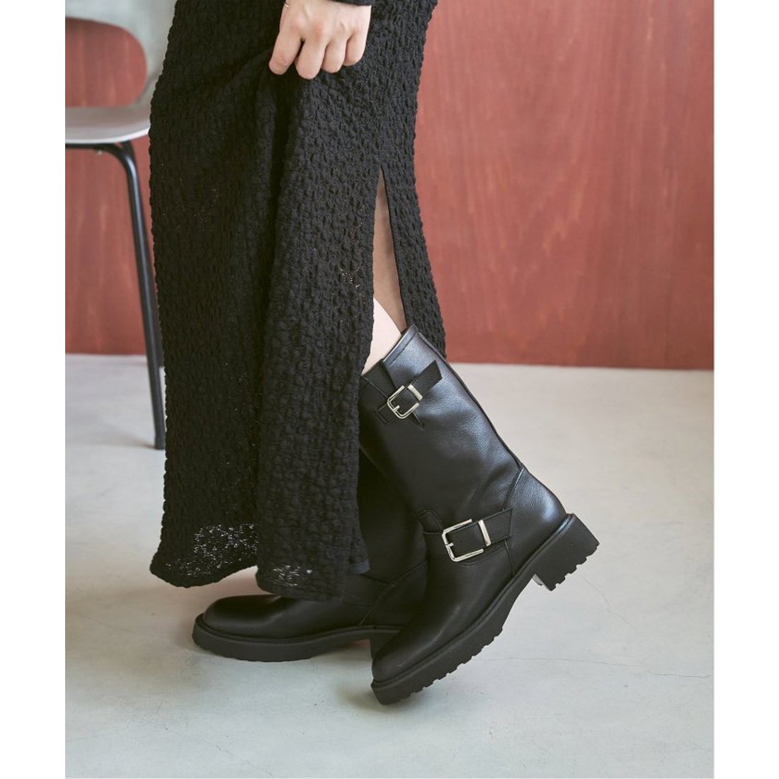 ル タロン LE TALON 《追加予約2》レザーエンジニアブーツ （ブラック