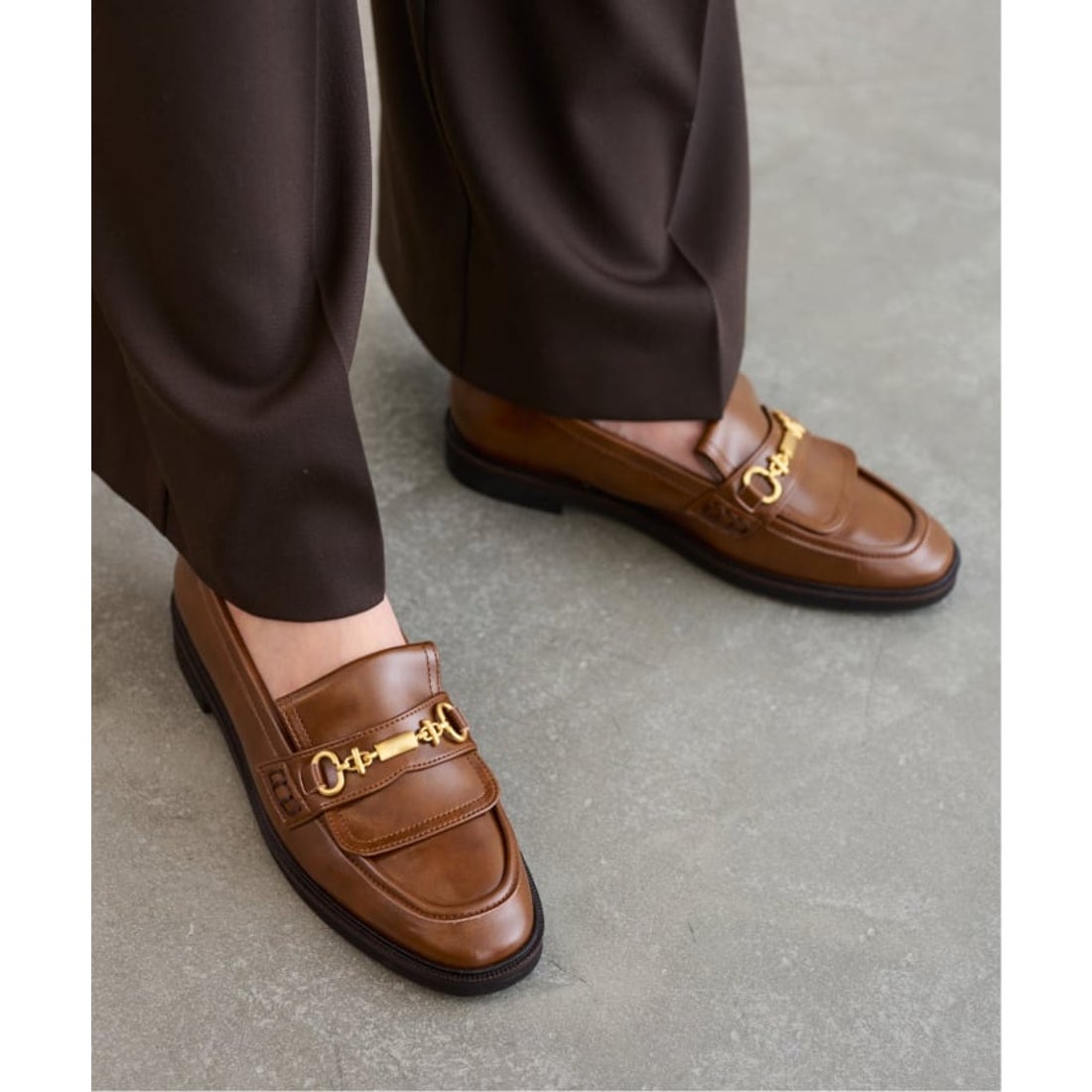 ル タロン LE TALON フラップビットローファー （ブラック A