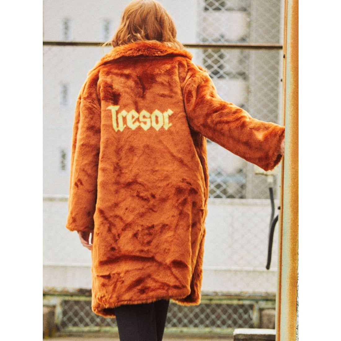 jouetie ロングリバーシブルファーコート（ブラウン） -靴