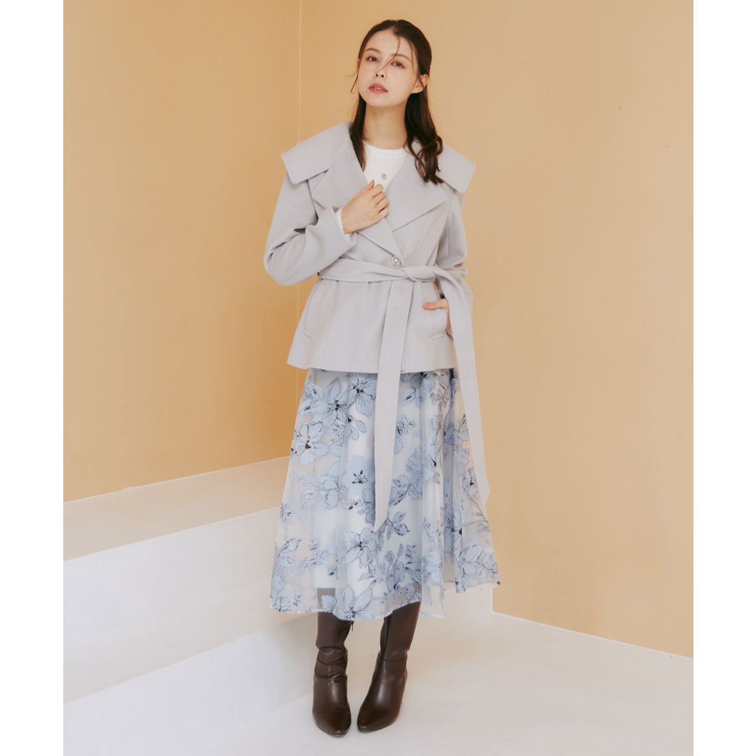 ジルバイジルスチュアート JILL by JILLSTUART ビジュー釦ビッグカラー