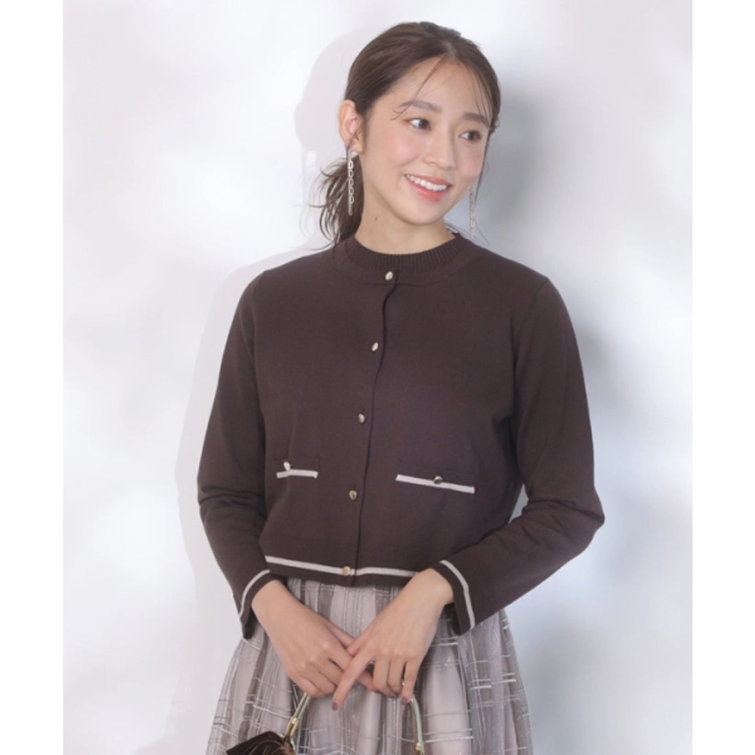 ジャスグリッティー JUSGLITTY ハイネックアンサンブル （茶