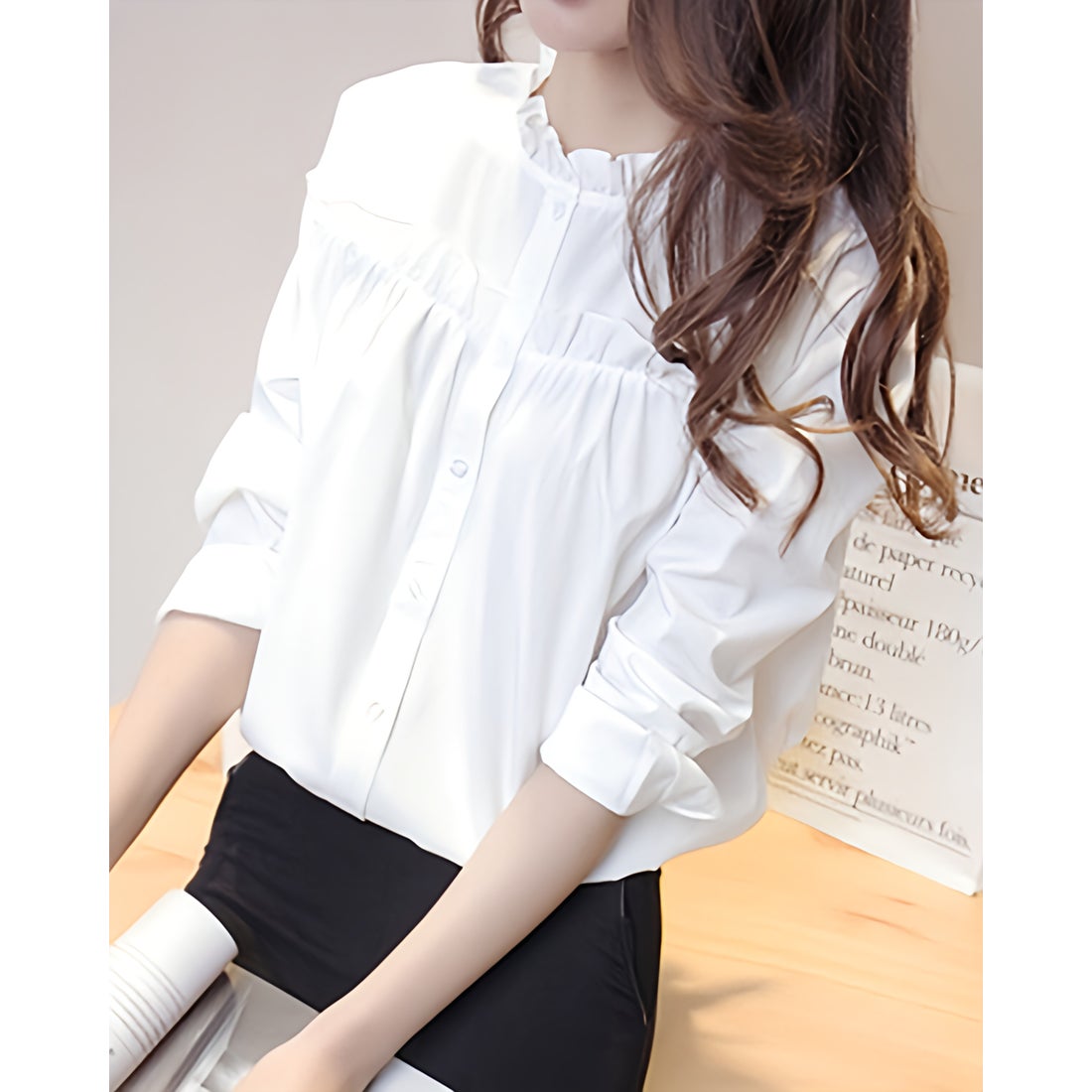 リリーオブバリー Lily of Valley 大人可愛い フリル襟 ブラウス