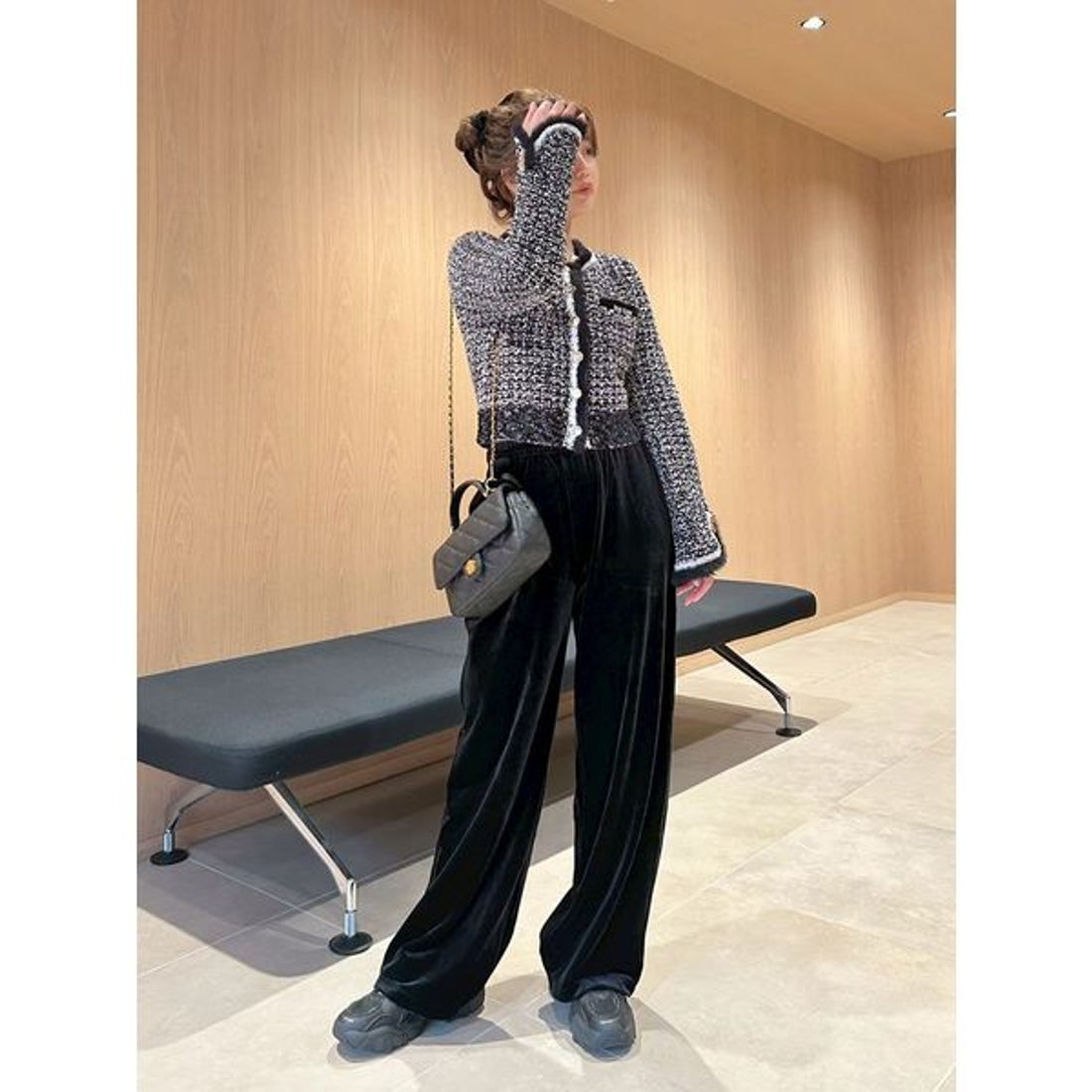 リリーブラウン LILY BROWN 【LILY BROWN×MARY QUANT】ツイードニット