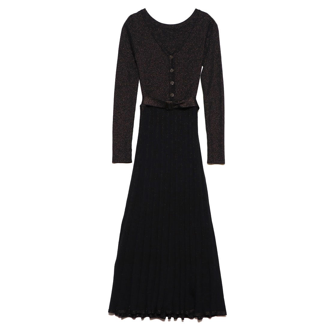 LILY BROWN リリーブラウン Lily Brown 2WAYラメニットワンピース