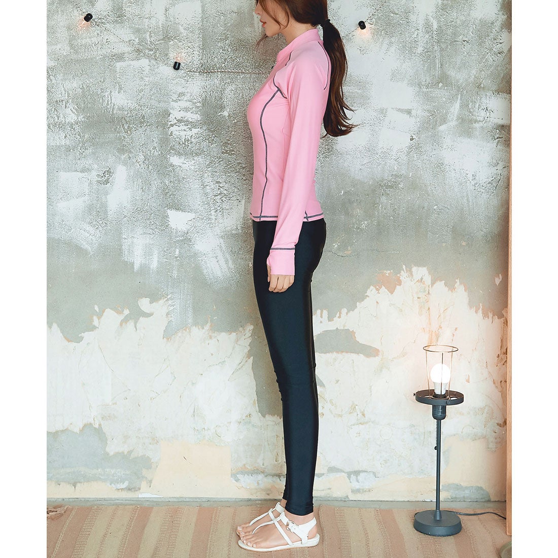 レースレディース Lace Ladies ロングファスナーフィットネス水着