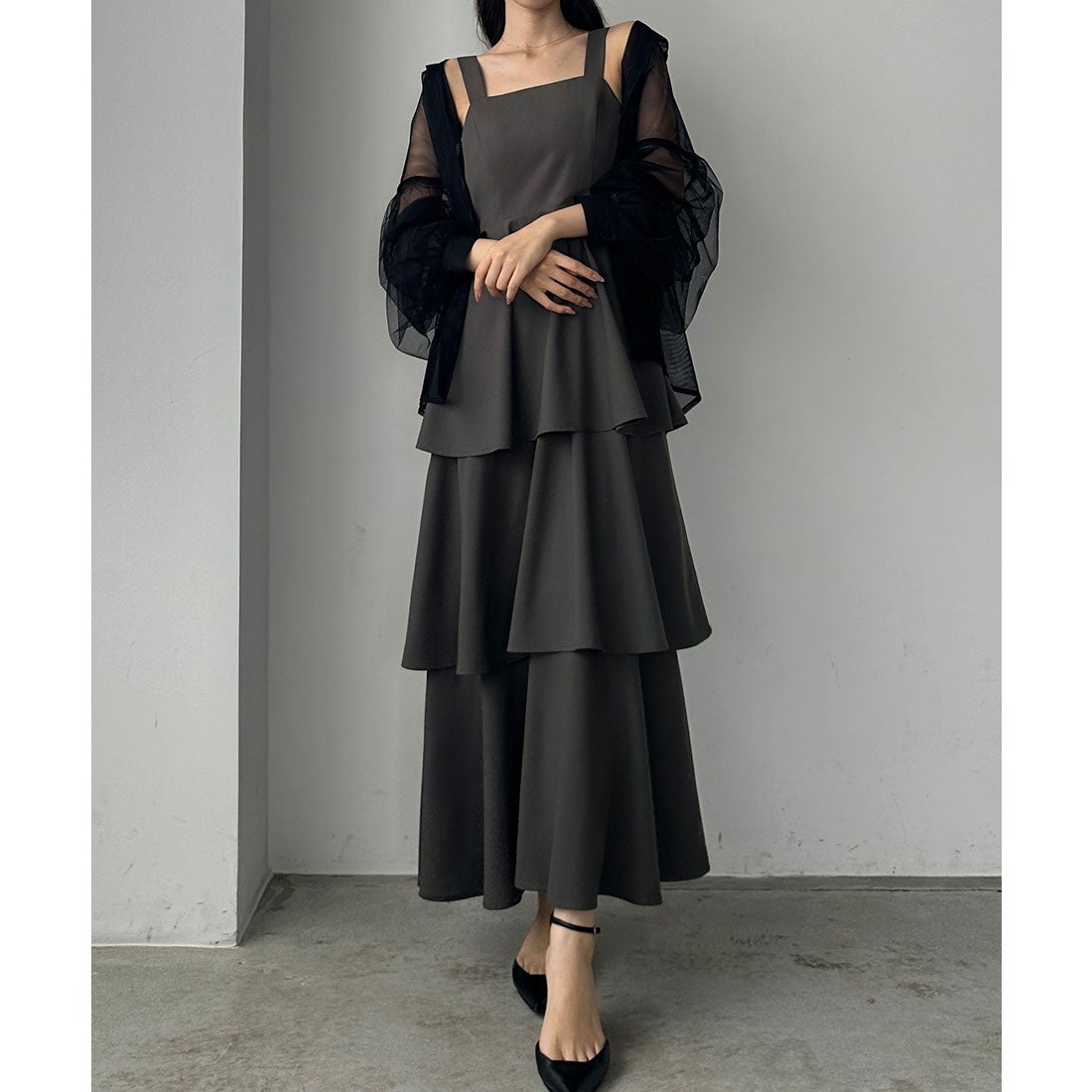 ルエレ Louere Louere 【薄くて軽いジョーゼット生地】フリル