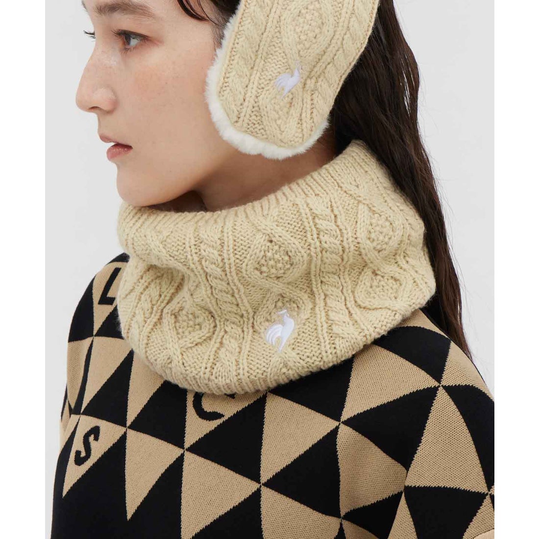 ルコックスポルティフ ゴルフ le coq sportif golf ケーブル編み