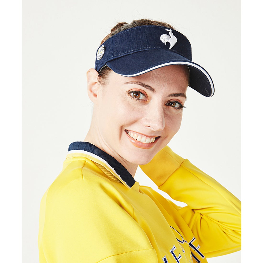 le coq sportif golf マーカー付きサンバイザー(UVケア(UPF50