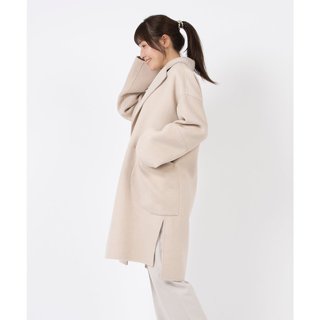 マダム ジョコンダ MADAM JOCONDE ウールダブルフェイス リバーコート