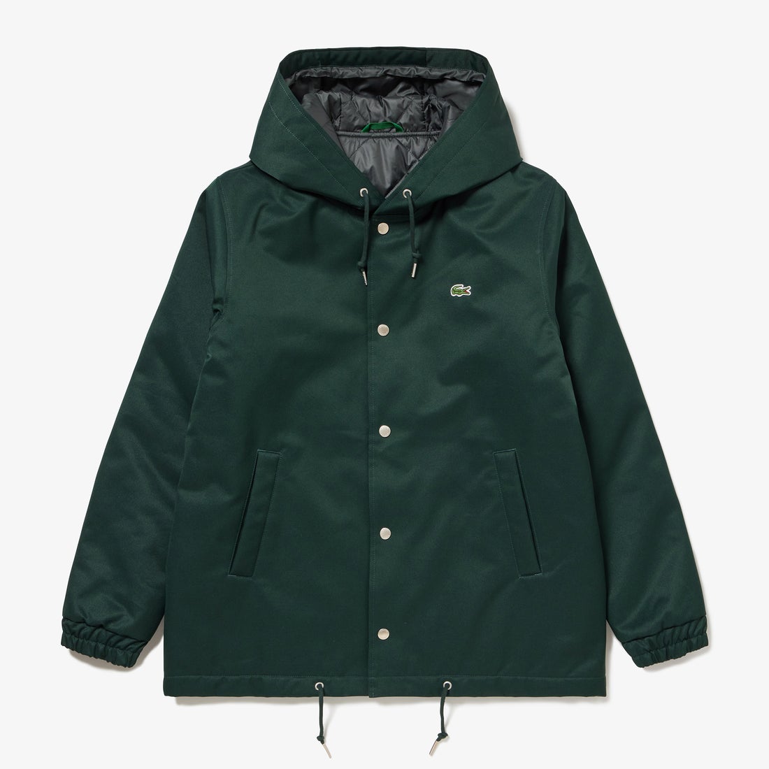 ラコステ LACOSTE フード付きコーチジャケット （ダークグリーン