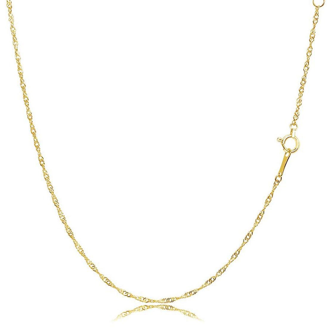 ちぃ k18アンクレット クローバーチェーン 1.6㎜幅つけっぱなし ちぃ様