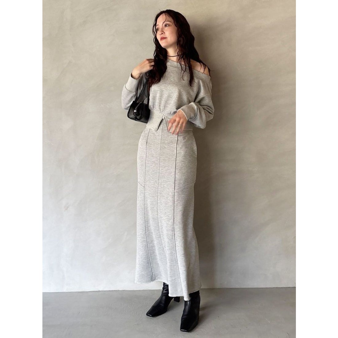 ラグナムーン LAGUNAMOON ウエストZIPラメスウェットプルオーバー