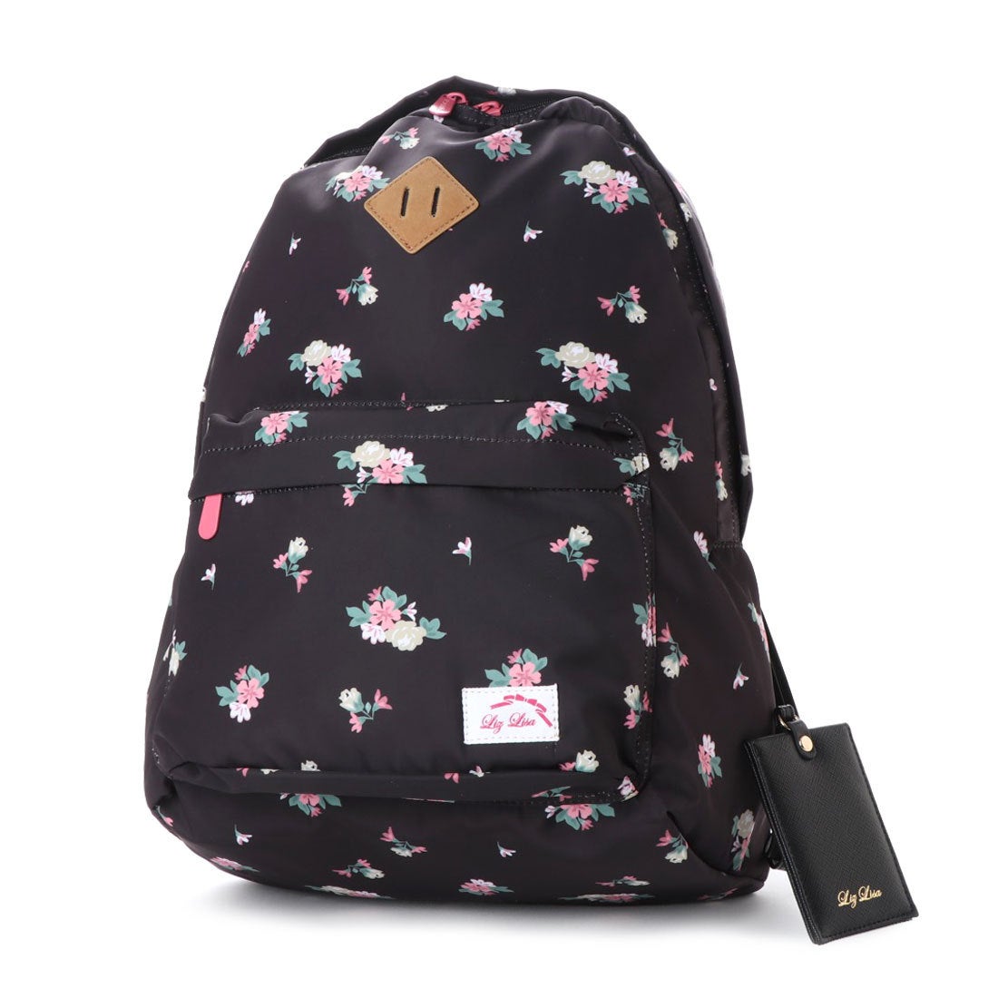 リズリサ LIZ LISA 花柄プリントリュック （ブラック） -靴