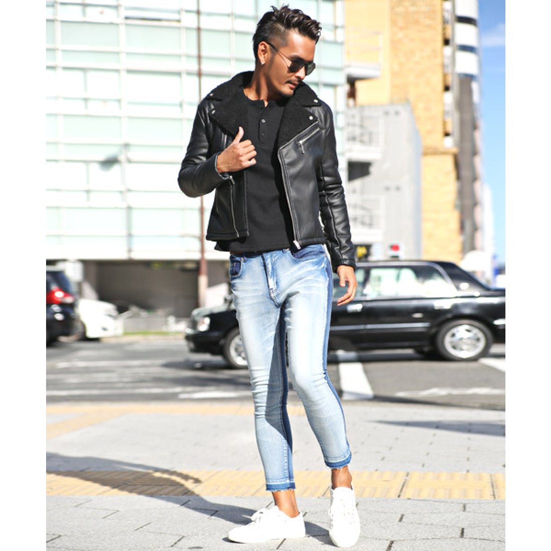 ラグスタイル LUXSTYLE ヘンリーネック ロンT メンズ 長袖 Tシャツ