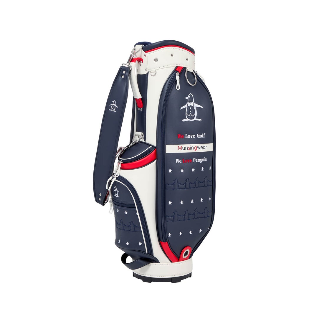 マンシングウェア MUNSINGWEAR 合皮素材ペンギン刺繍キャディバッグ