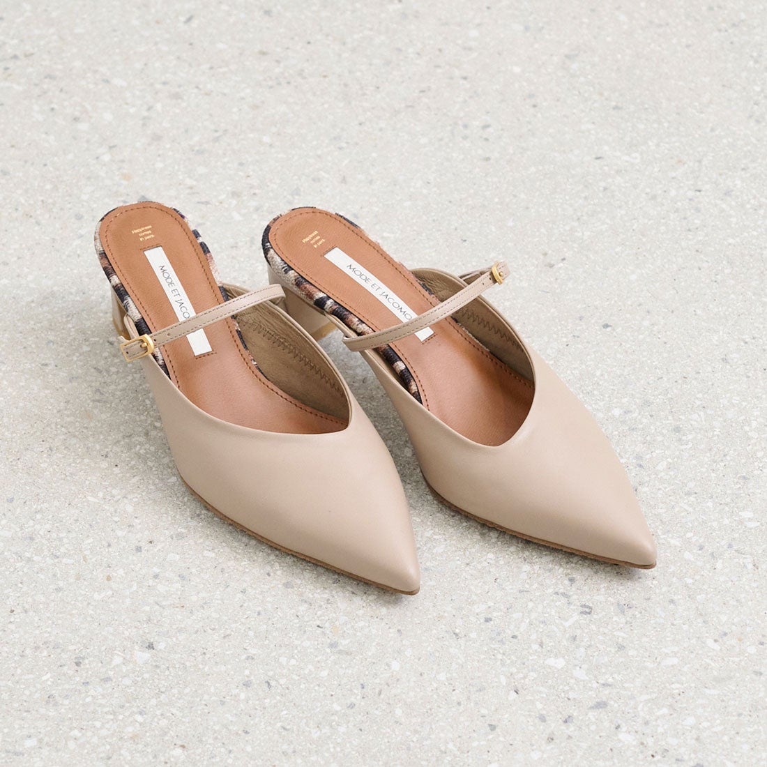 モード エ ジャコモ MODE ET JACOMO ベルテッドミュールパンプス