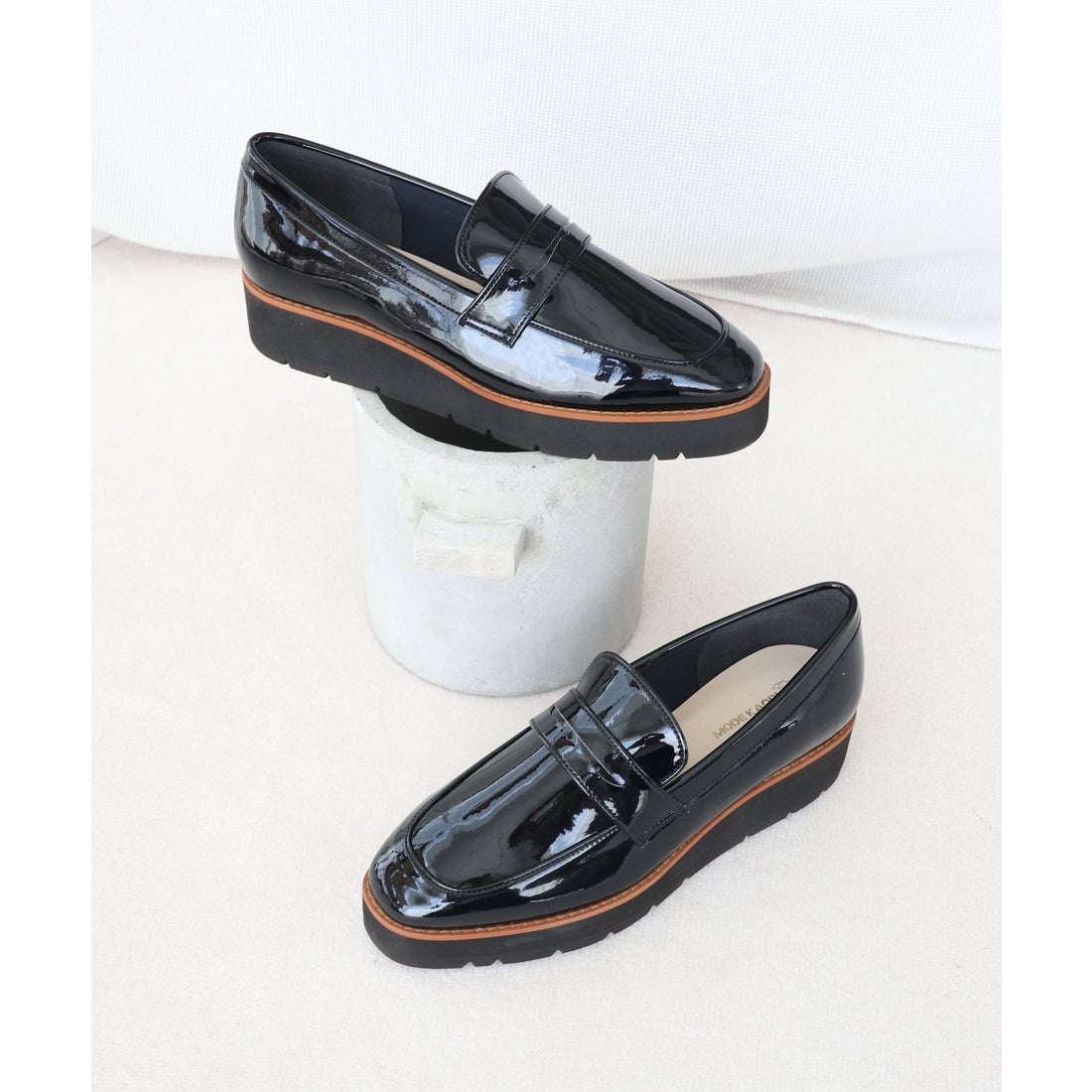 レイン】 厚底ローファー 6290 （ブラック） -モードカオリ MODE KAORI