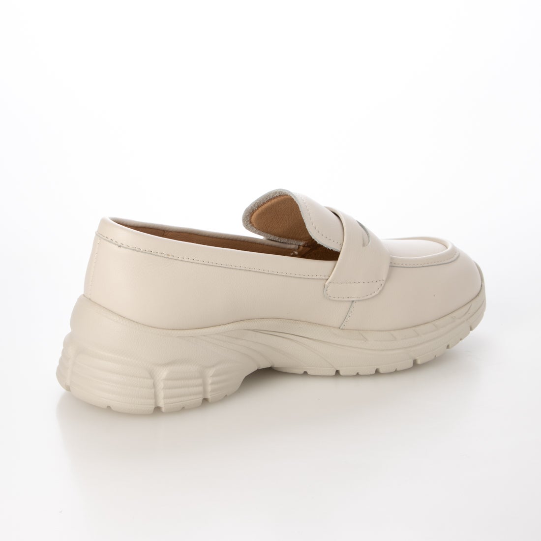 本革】 スニーカーミックスローファー 62106 （アイボリー） -モード