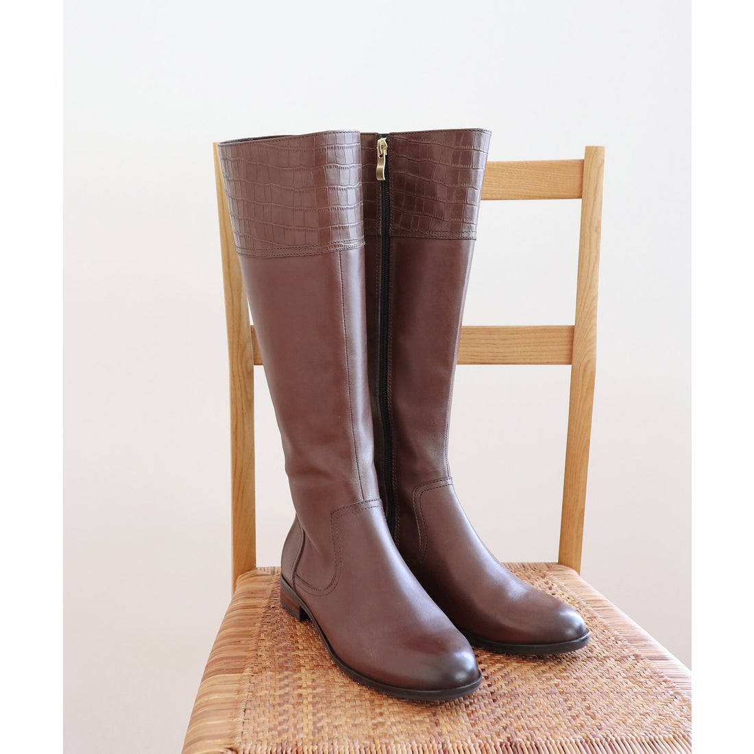 ロングブーツ 21442 （ダークブラウン） -モードカオリ MODE KAORI