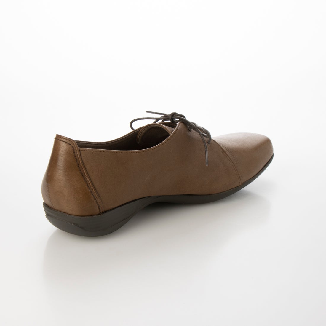 本革】 フラットレースアップシューズ 35710 （ダークブラウン