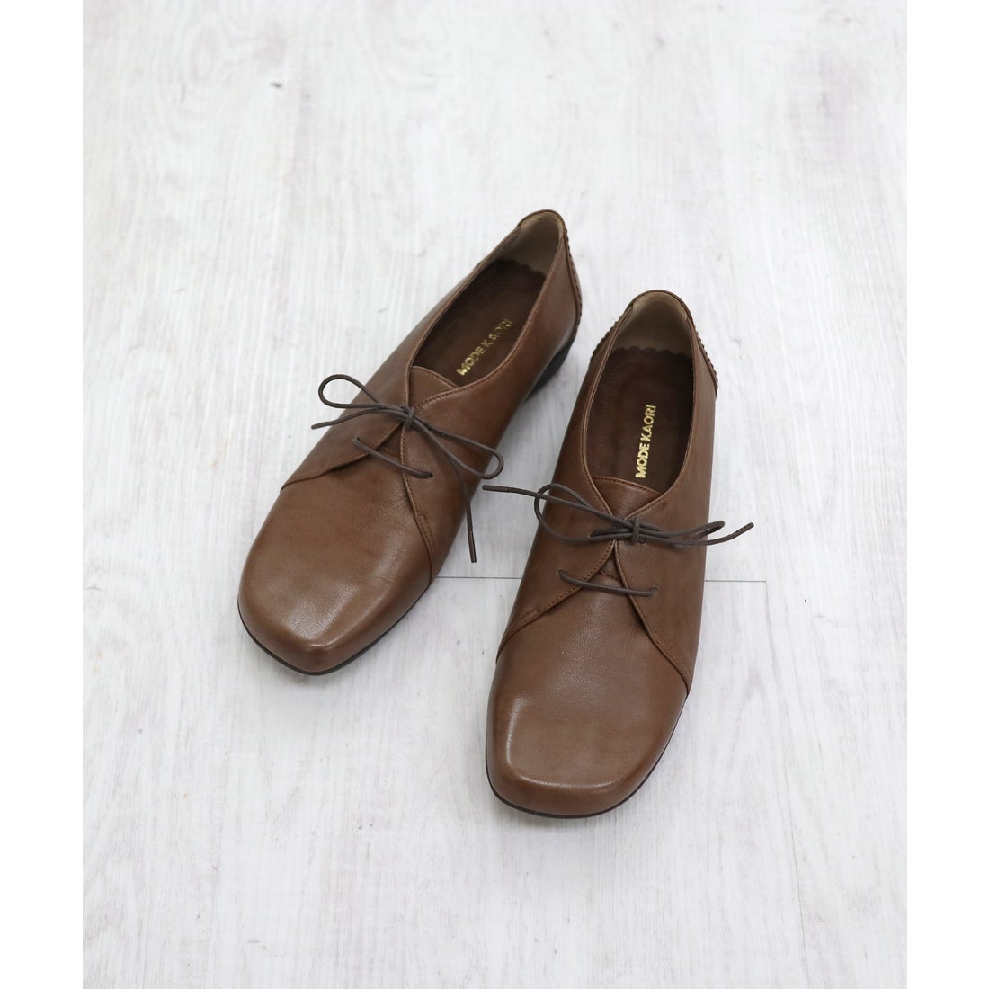 美品 モルガンオム レザー レースアップシューズ 27cm ブラウン 本革