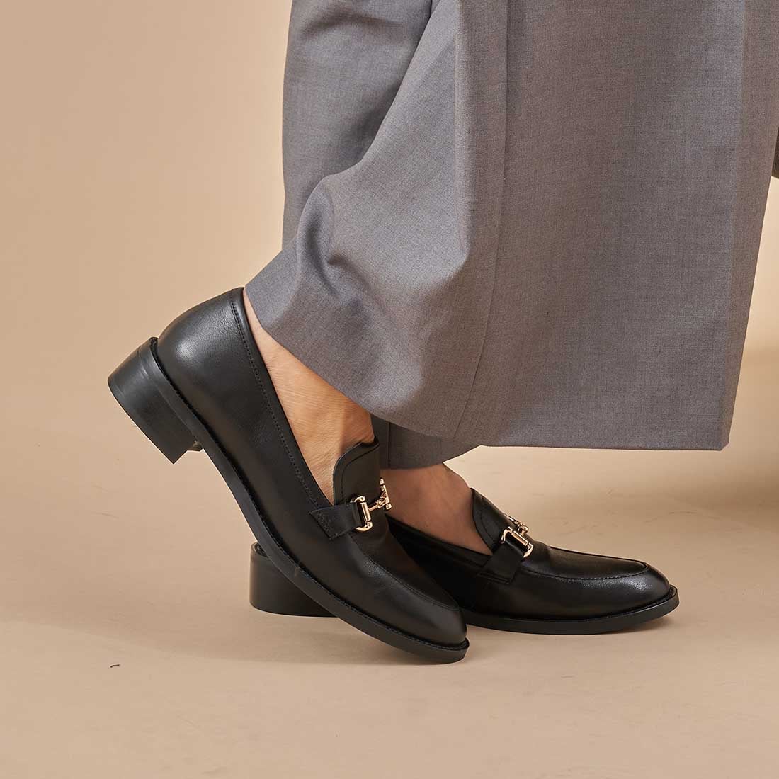 MODE ET JACOMO carino 本革ビットローファー （ブラック） -Mode et