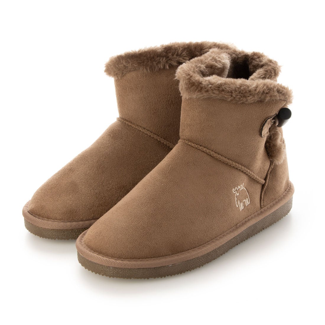 モズ moz トグル付きフェイクファームートンブーツ （OAK） -waja