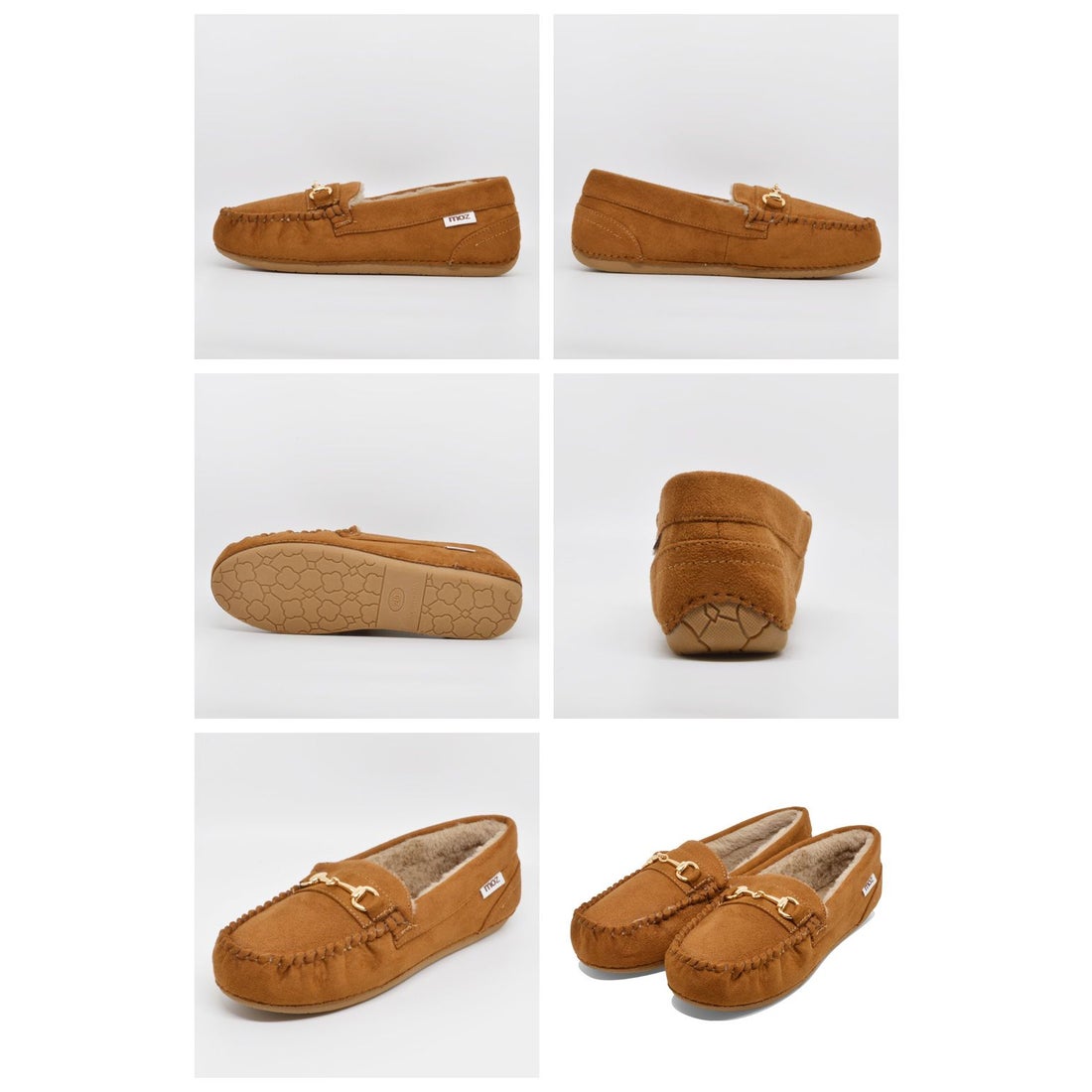 モズ moz レディース シューズ モカシン 23226 (ブラウン) -waja bazar