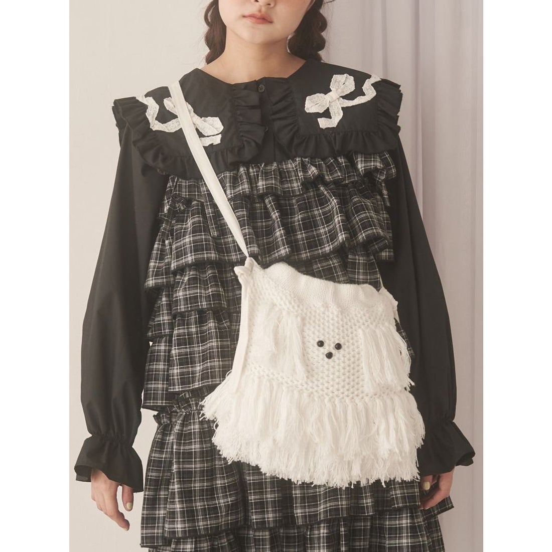 メリージェニー merry jenny わんわんポシェット （オフホワイト