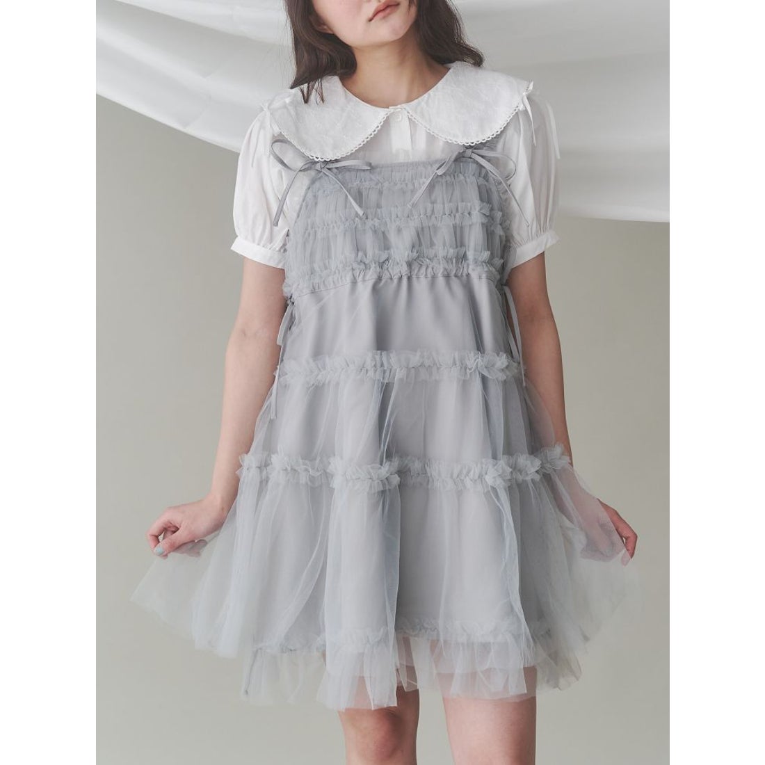 メリージェニー merry jenny チュールコルセットミニワンピース