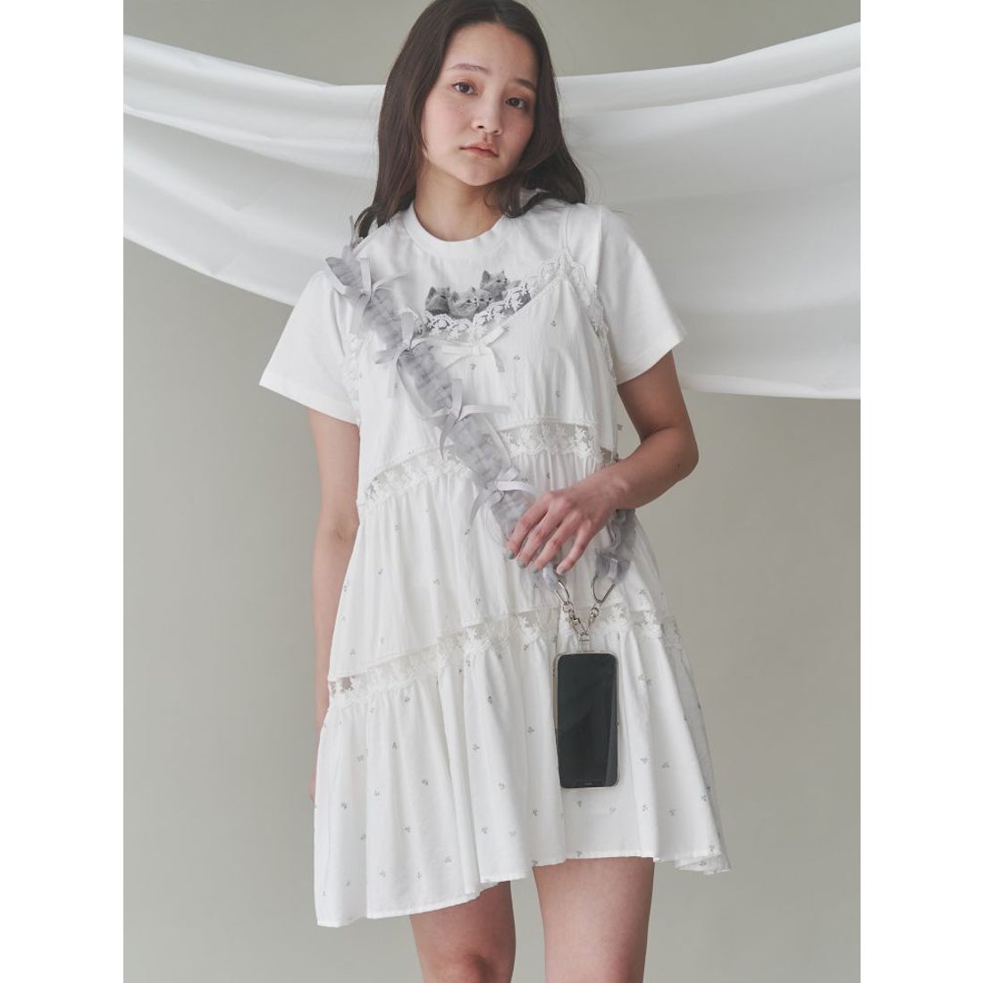 メリージェニー merry jenny flowerフレアベビードール （ブルー） -靴