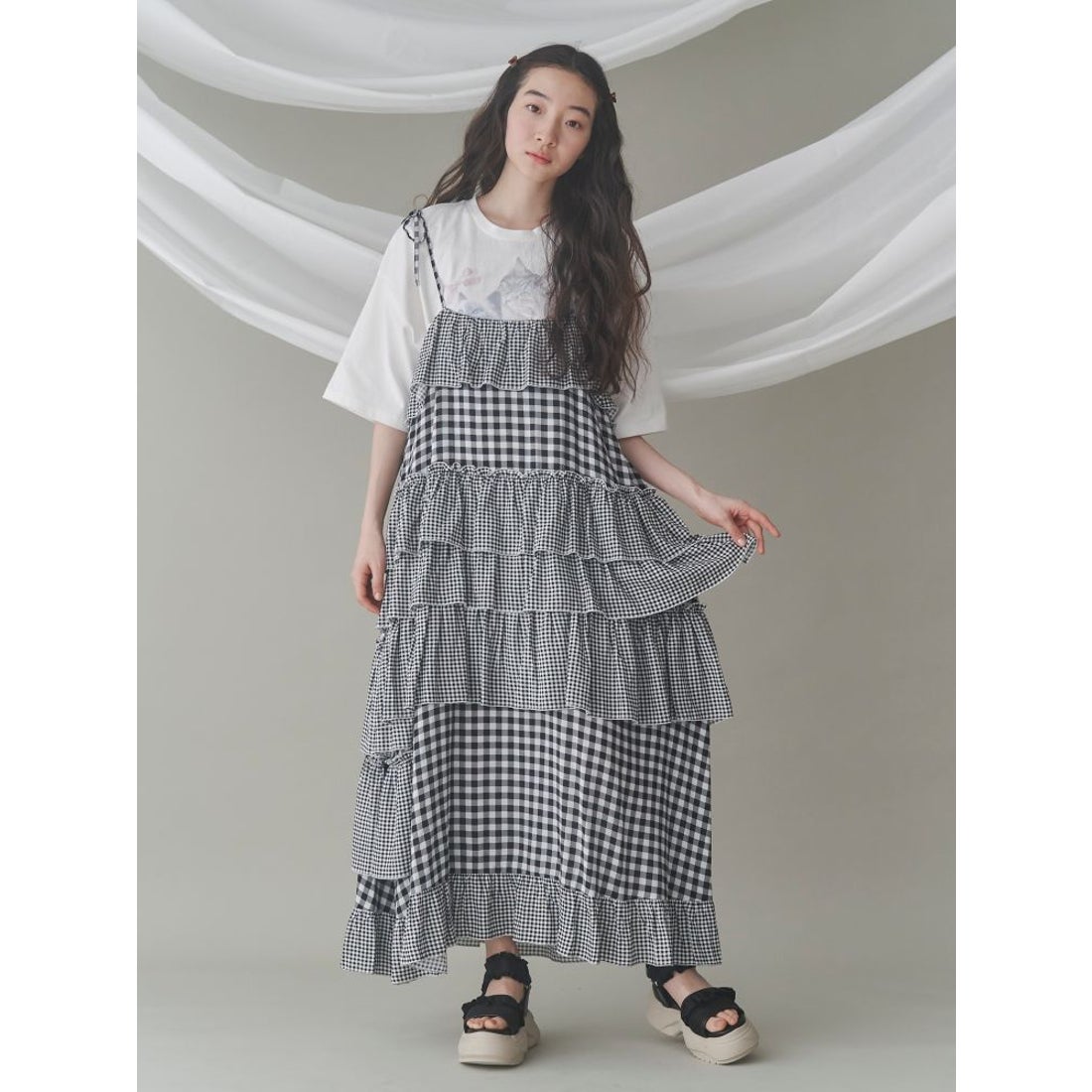 メリージェニー merry jenny イレギュラーキャミワンピース （オフ