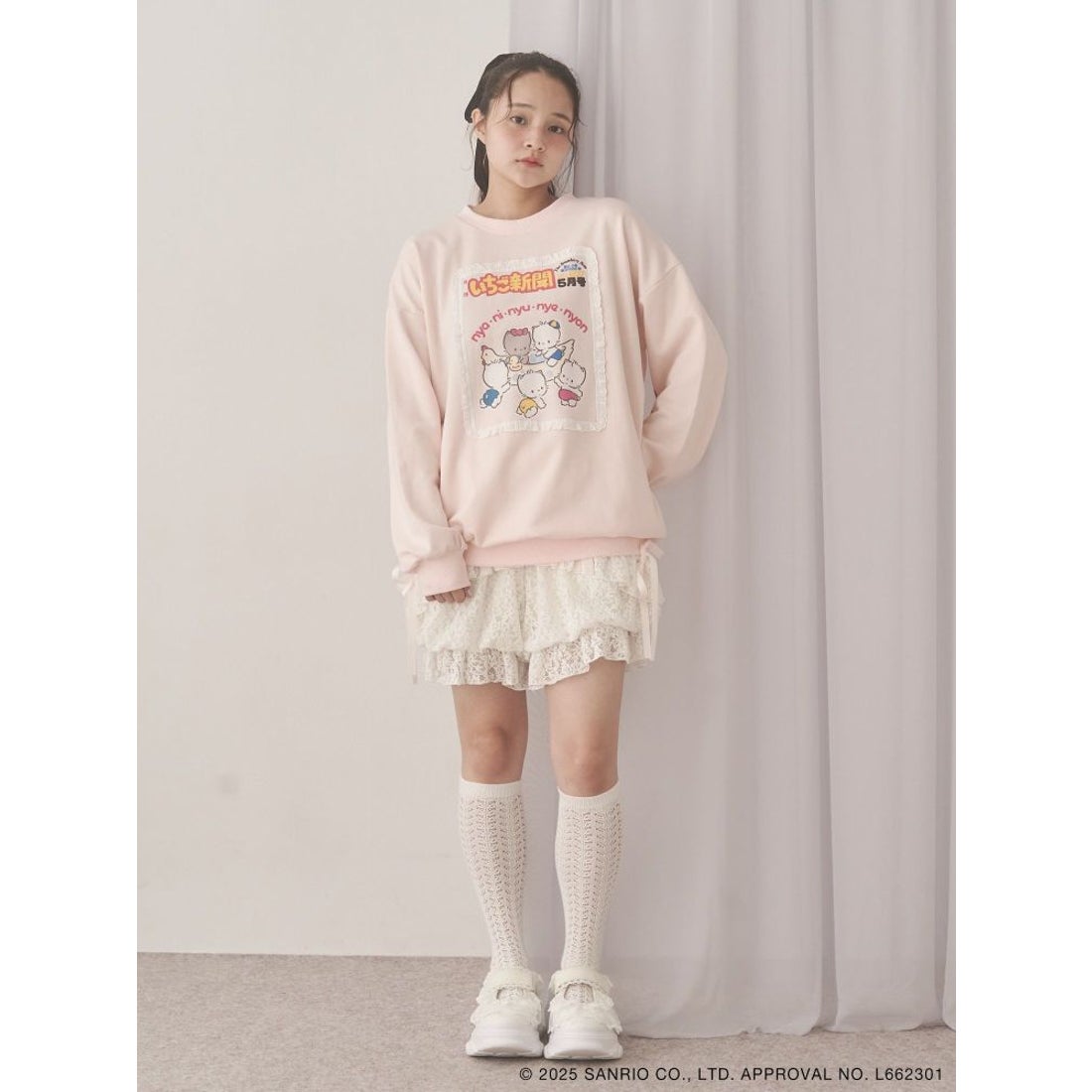 メリージェニー merry jenny いちご新聞frill frillスウェット