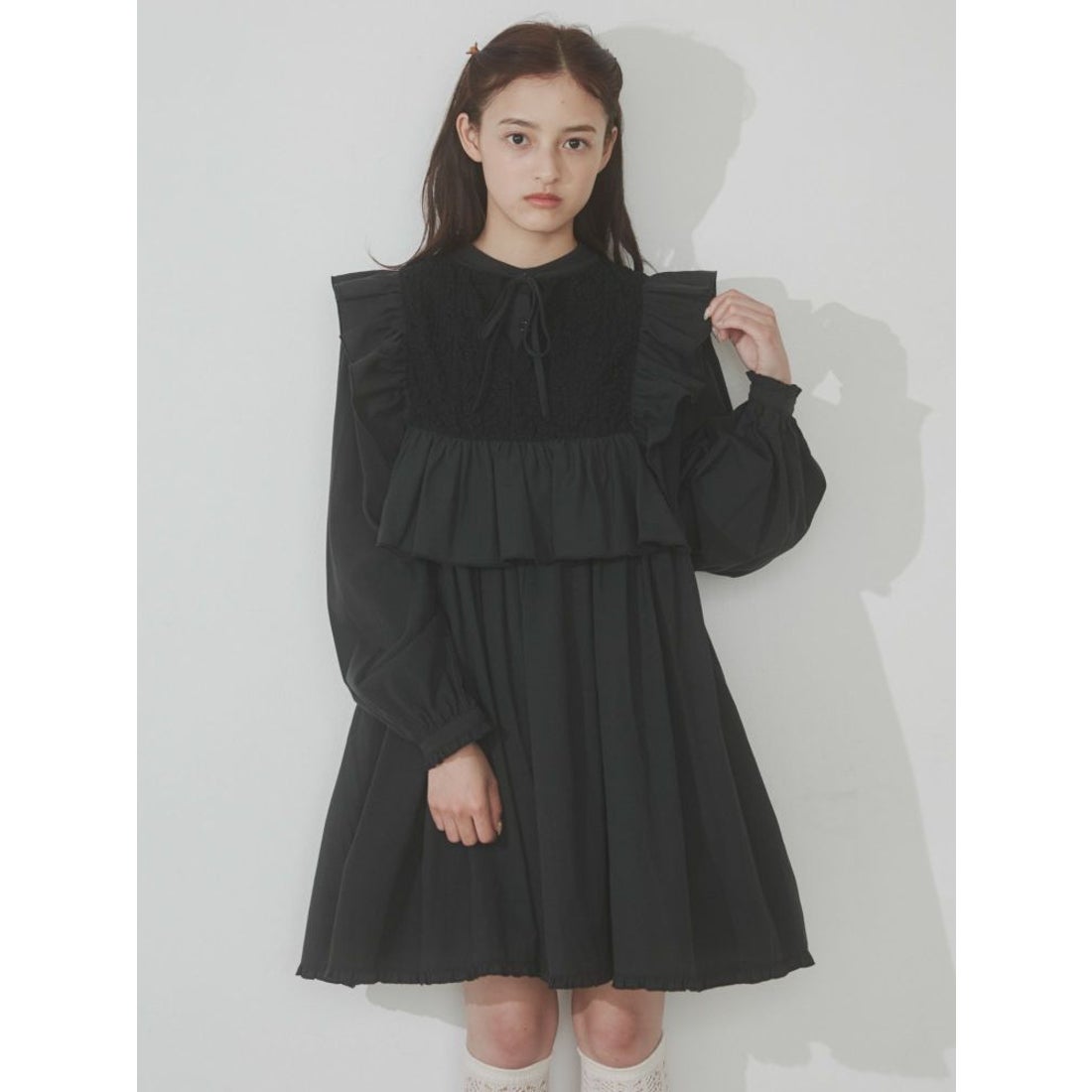 merry jenny レース2wayミニワンピース（ブラック） -靴＆ファッション