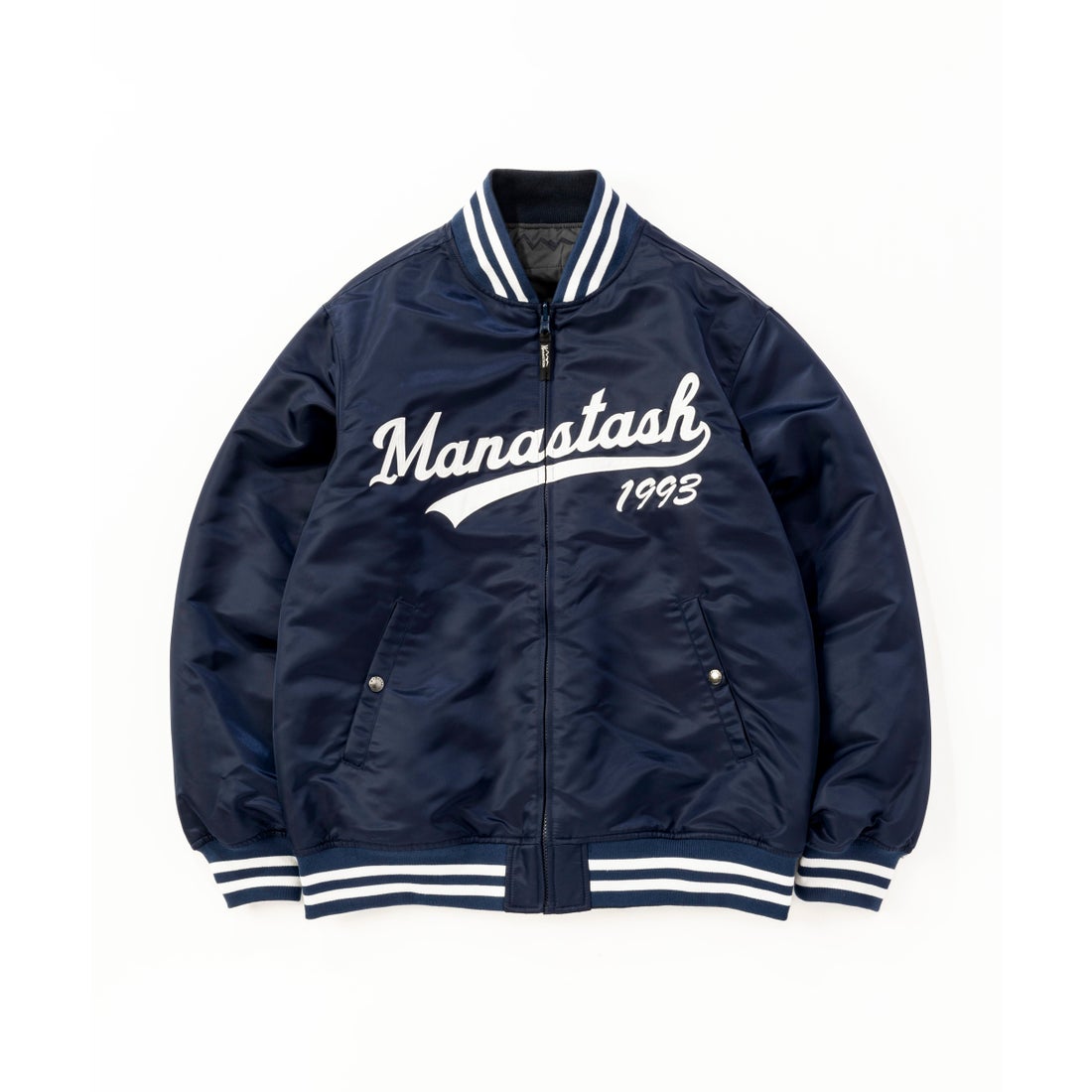 マナスタッシュ MANASTASH MANASTASH/REVERSIBLE NYLON VARSITY JACKET