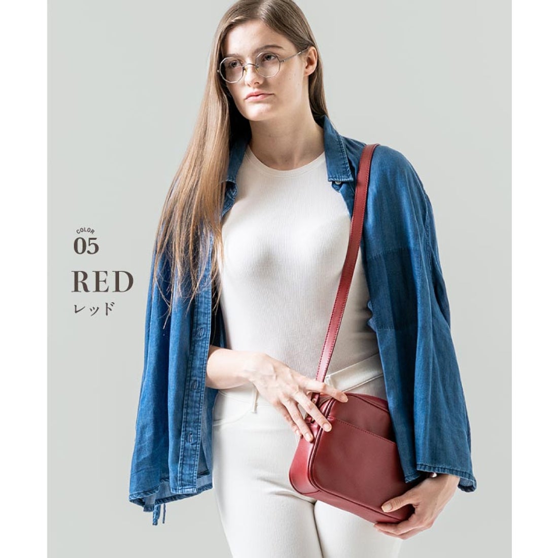 MURA ショルダーバッグ レディース 本革 レザー 牛革 シンプル 肩掛け