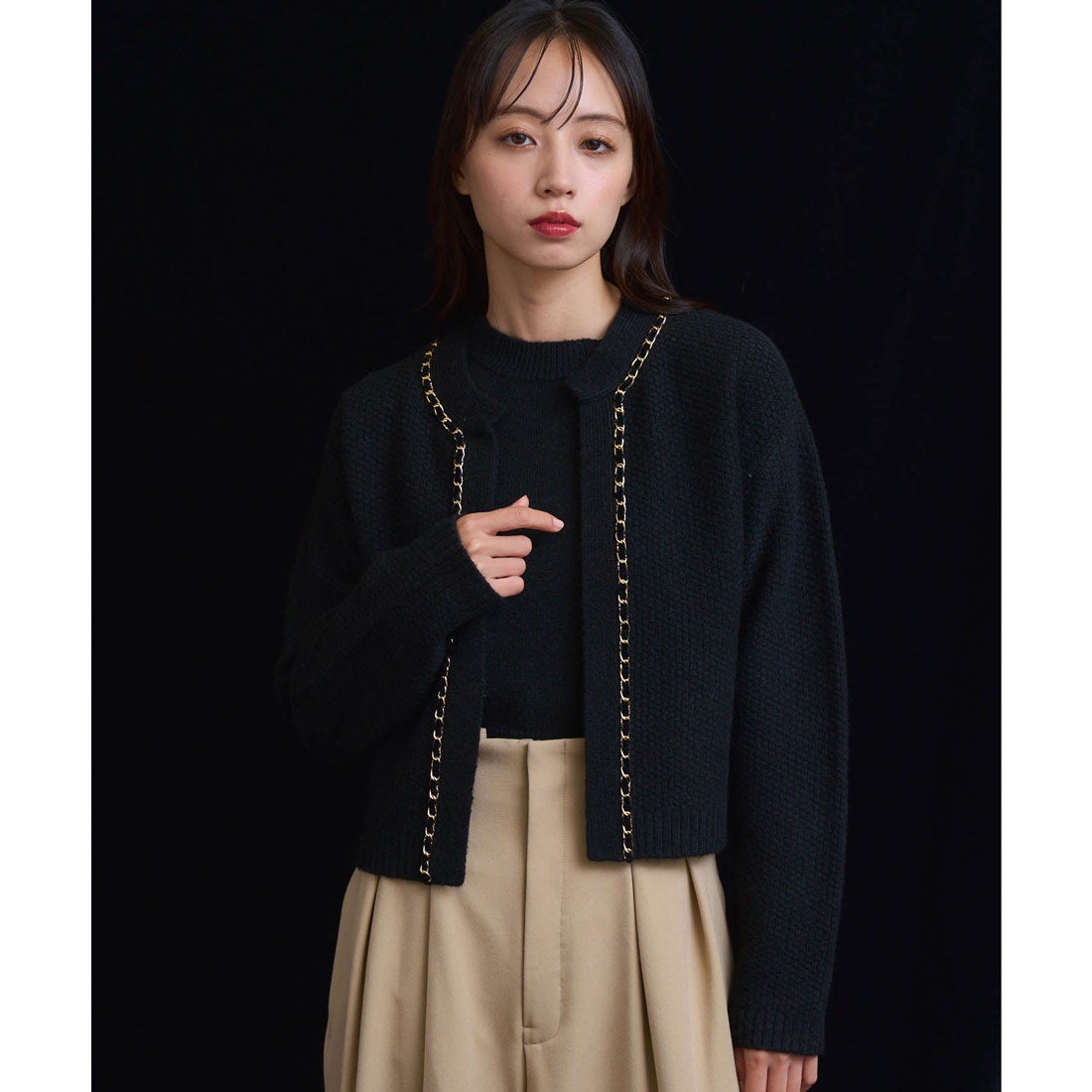 ノエラ NOELA 【販路限定カラーあり】チェーンブレードニット