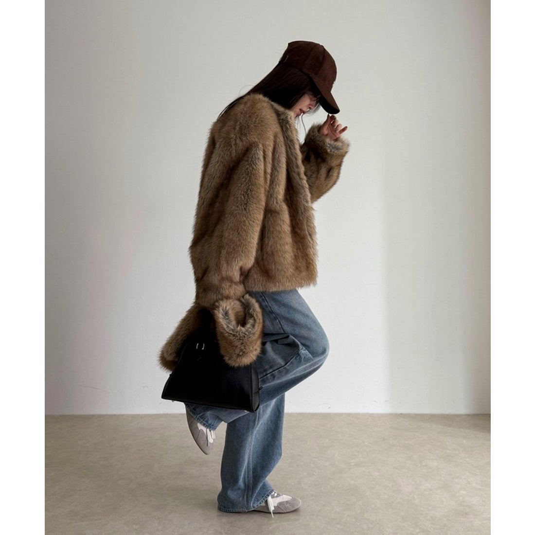 フレディエミュ fredy emue 【HAVELESS】BLAIRマフラ付きファーコート