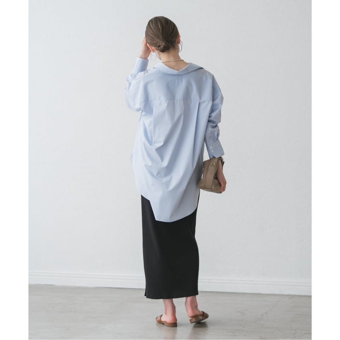 ノーブル NOBLE イージーケアコットンスキッパーシャツ （サックス