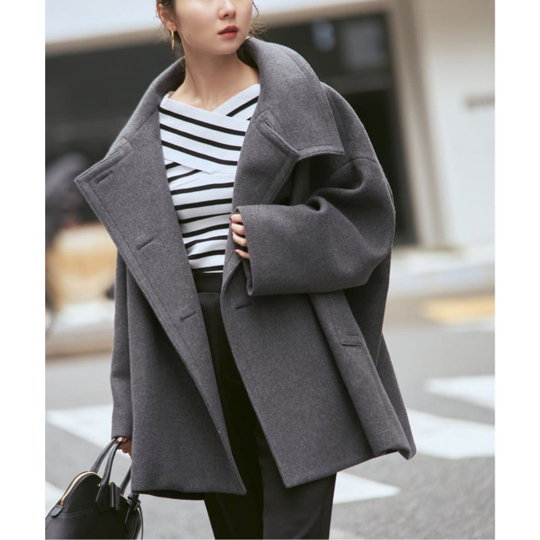 ノーブル NOBLE 《追加・WEB限定カラー》スタンドカラーオーバーコート