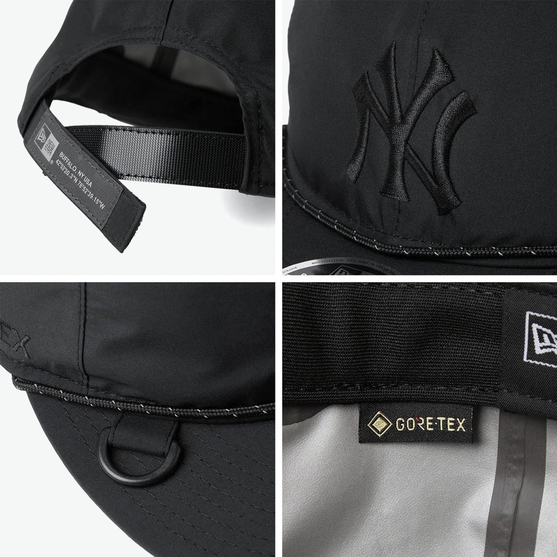 ニューエラ NEW ERA 正規取扱店 キャップ 黒 帽子 刺繍 抗菌 防水 防風