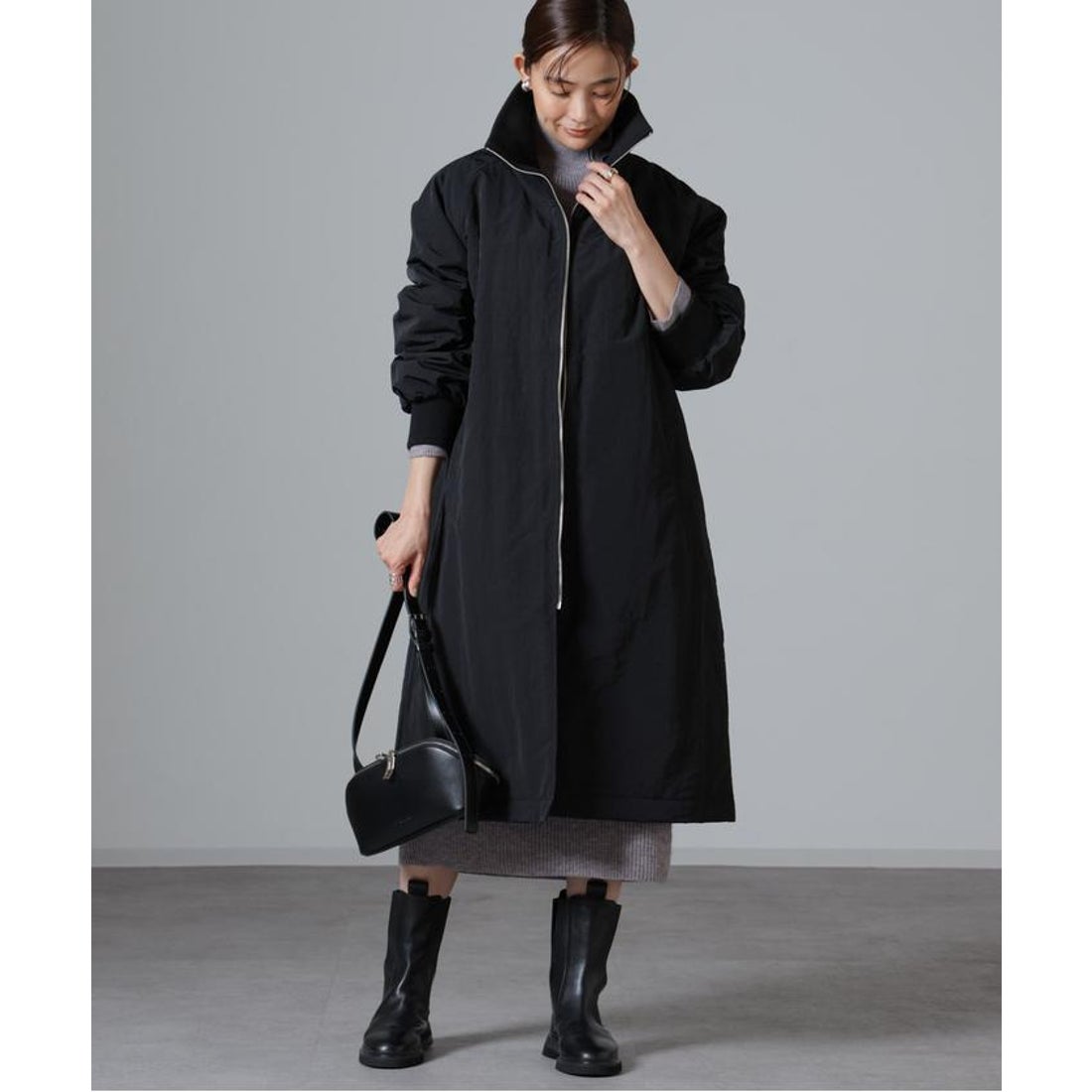 ナノ・ユニバース NANO universe 撥水加工・機能中綿 ジップアップリブ