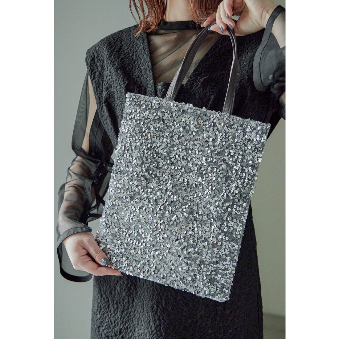 ニアナ niana スパンコールトートバッグ パーティーバッグ サブバッグ