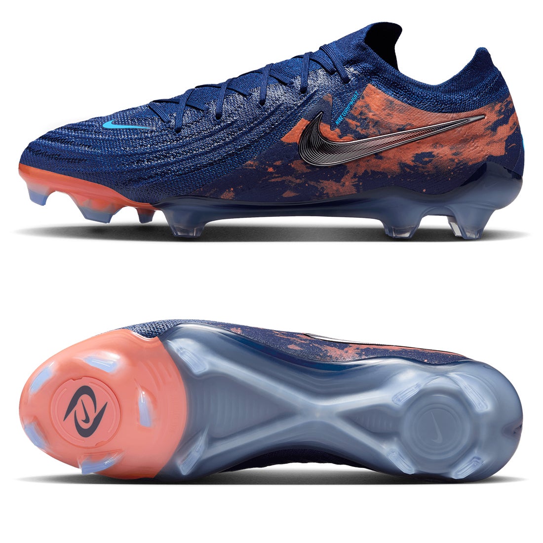 NIKE ナイキ ファントム GX II エリート FG EH(ダークブルー×オレンジ